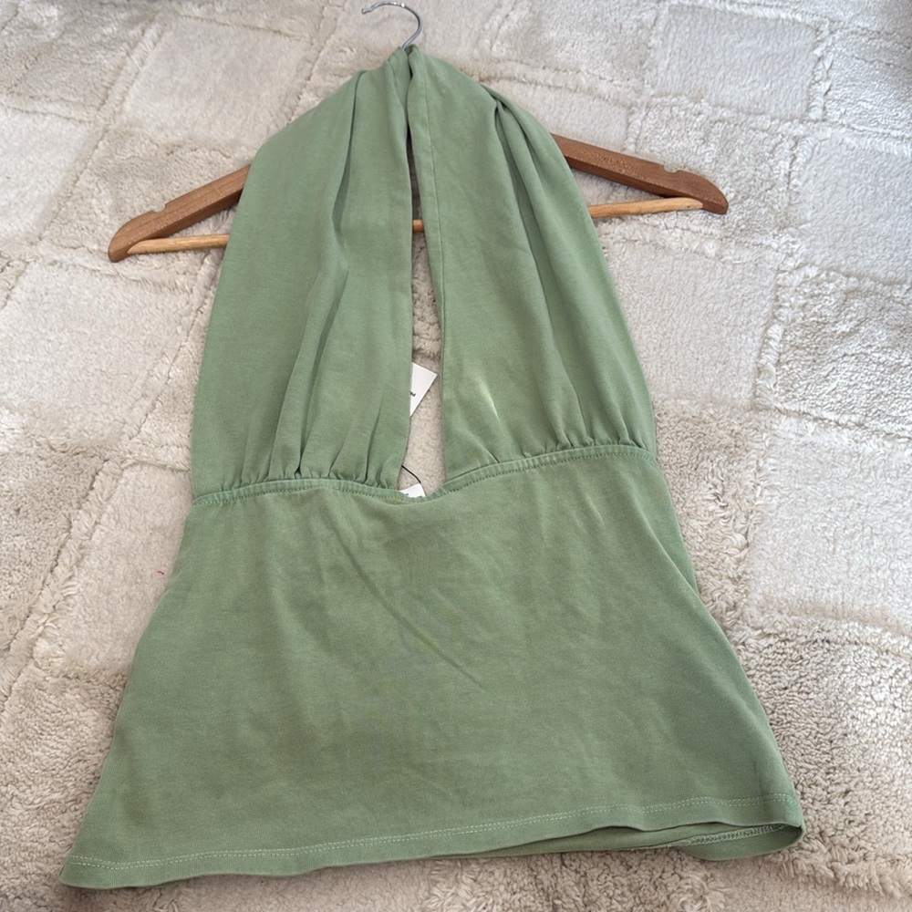ZARA Special Edition Large  PANTONE  WASHED EFFECT CROP HALTER TOP - Picture 8 of 13